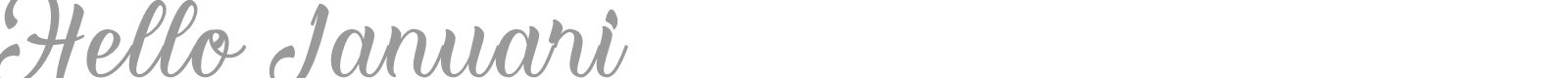 Hello Januari font preview